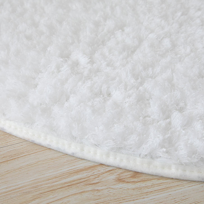 Weißer Wohnzimmer Tee Rug Plüsch fester Farbbereich Teppich Easy Care Area Teppich