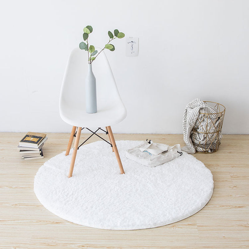Weißer Wohnzimmer Tee Rug Plüsch fester Farbbereich Teppich Easy Care Area Teppich