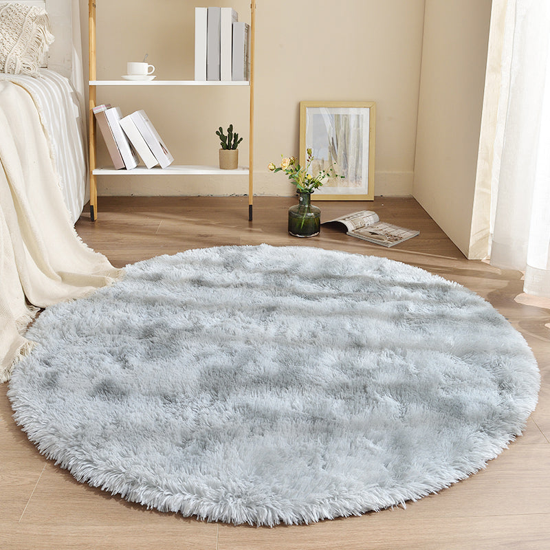 Chic Grey Area Carpet Solid Color Plush Area Rug Stain Resistant Rug for Drawing Room