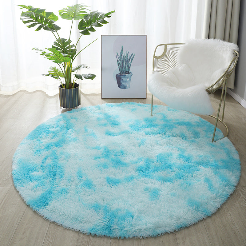 Chic Grey Area Carpet Solid Color Plush Area Rug Stain Resistant Rug for Drawing Room