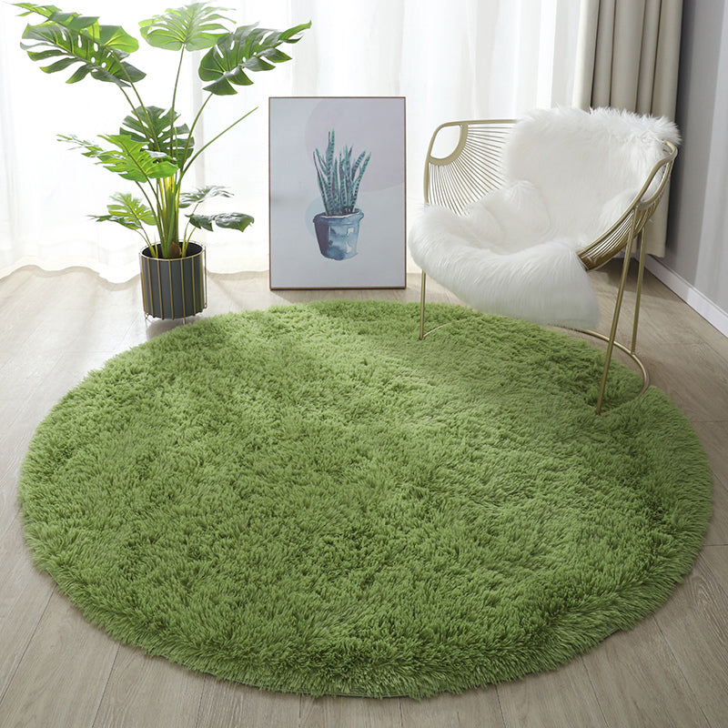 Chic Grey Area Carpet Solid Color Plush Area Rug Stain Resistant Rug for Drawing Room