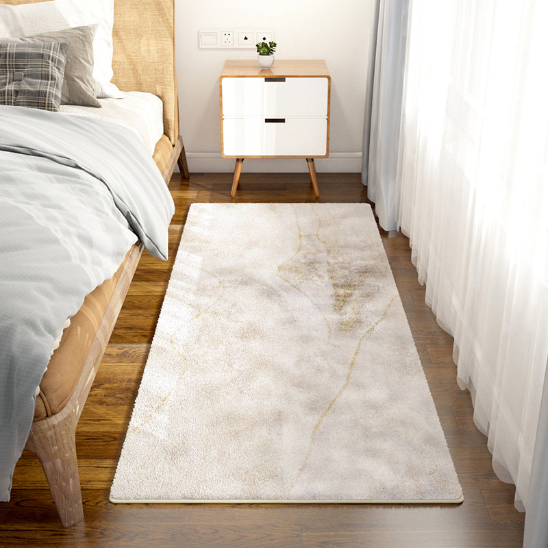 Grey Modern Carpet Geometric Pattern Polyester Area Rug Anti-Slip Area Rug for Bedroom