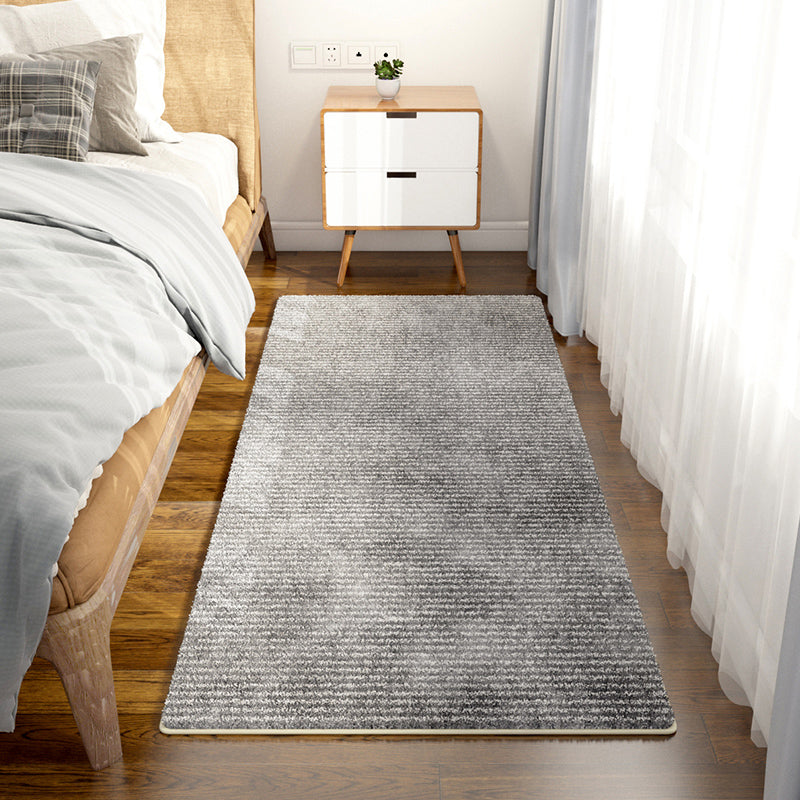 Grey Modern Carpet Geometric Pattern Polyester Area Rug Anti-Slip Area Rug for Bedroom