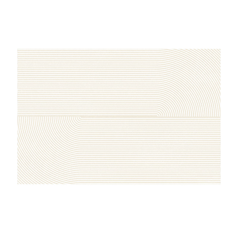 Chic Grey Area Rug Stripe Print Polyester Area Carpet Anti-Slip Rug for Home Decor