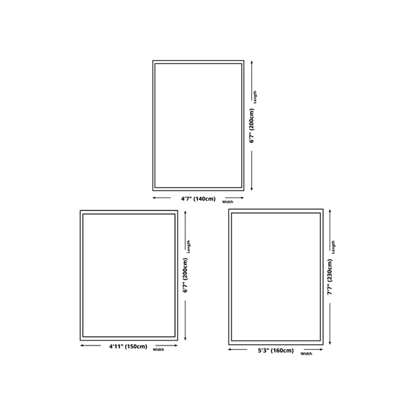 Chic Grey Area Rug Stripe Print Polyester Area Carpet Anti-Slip Rug for Home Decor