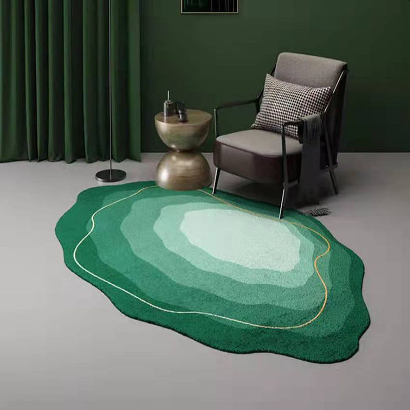Stilvoller Wohnzimmerbereich Teppich Kontrastfarbe Polyester Bereich Teppich Fleckenfestem Teppich