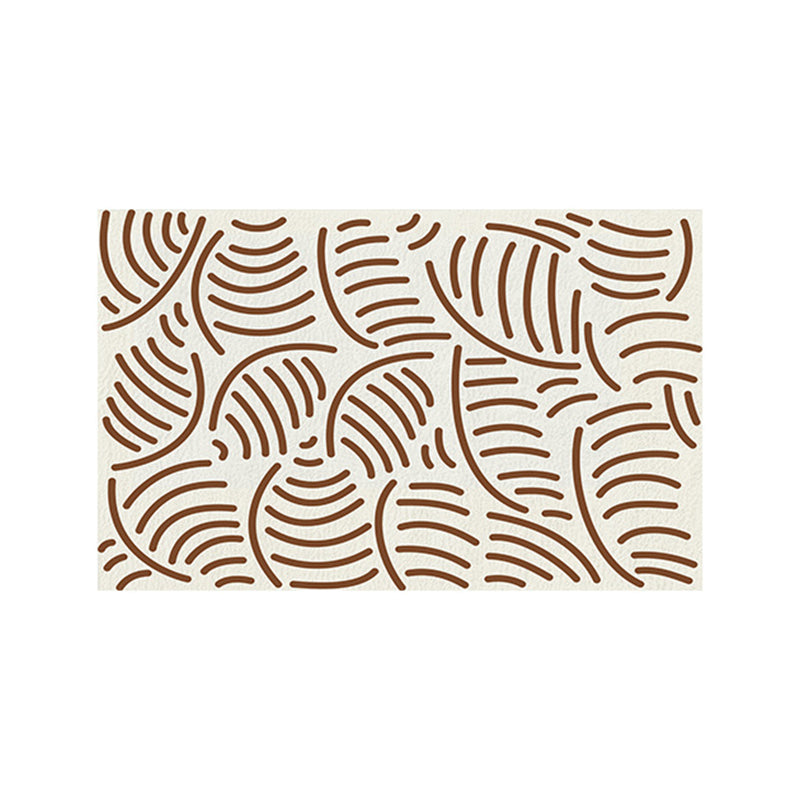 Modern Yellow Area Rug Geometric Print Polyester Carpet Anti-Slip Rug for Drawing Room