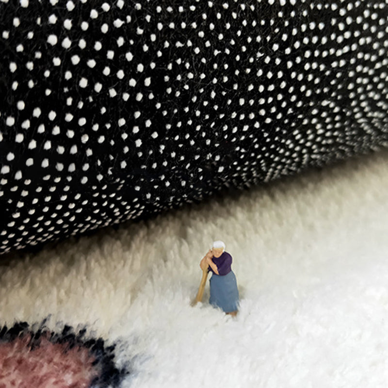 Modern Yellow Area Rug Geometric Print Polyester Carpet Anti-Slip Rug for Drawing Room