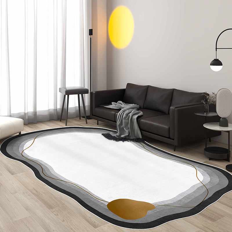 Tappeto per area a blocchi di colore chic moderna area di lino moquette tappeto area slip per decorazioni per la casa