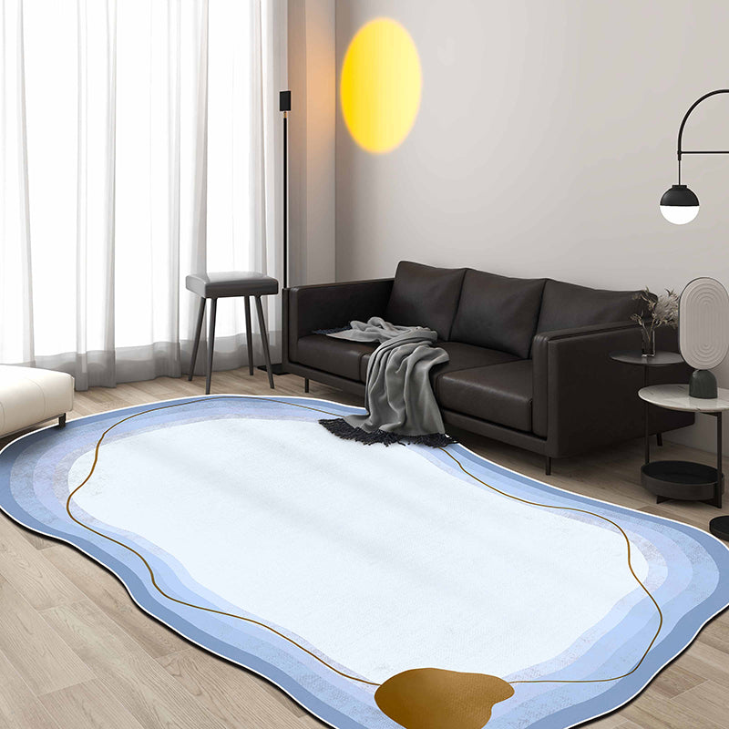 Tappeto per area a blocchi di colore chic moderna area di lino moquette tappeto area slip per decorazioni per la casa