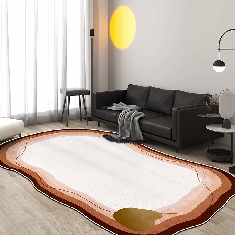Tappeto per area a blocchi di colore chic moderna area di lino moquette tappeto area slip per decorazioni per la casa