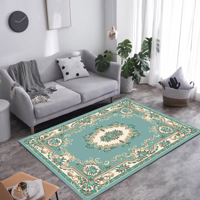 Antike Wohnzimmer -Teppich Teppich Medaillon Print Polyesterbereich Teppich Easy Care Teppich