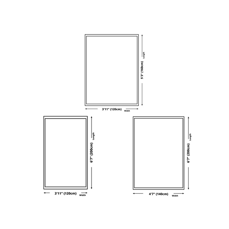 Fancy Modern Rug Blue Contrast Color Area Carpet Non-Slip Backing Area Rug for Drawing Room