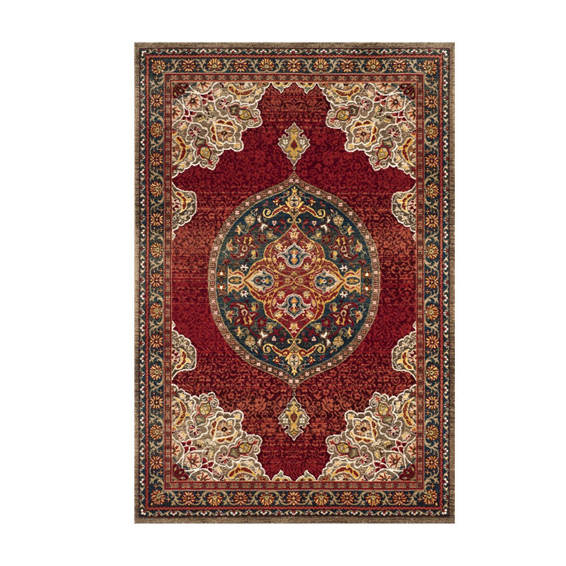 Tapis de salon bleu tapis traditionnel Americana Modèle Polyester Area Tapis antidérapant