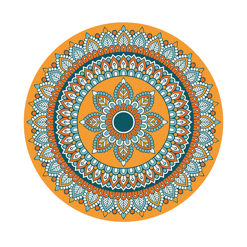 Alfombra de sala de estar elegante alfombra de área de poliéster de patrón antiguo