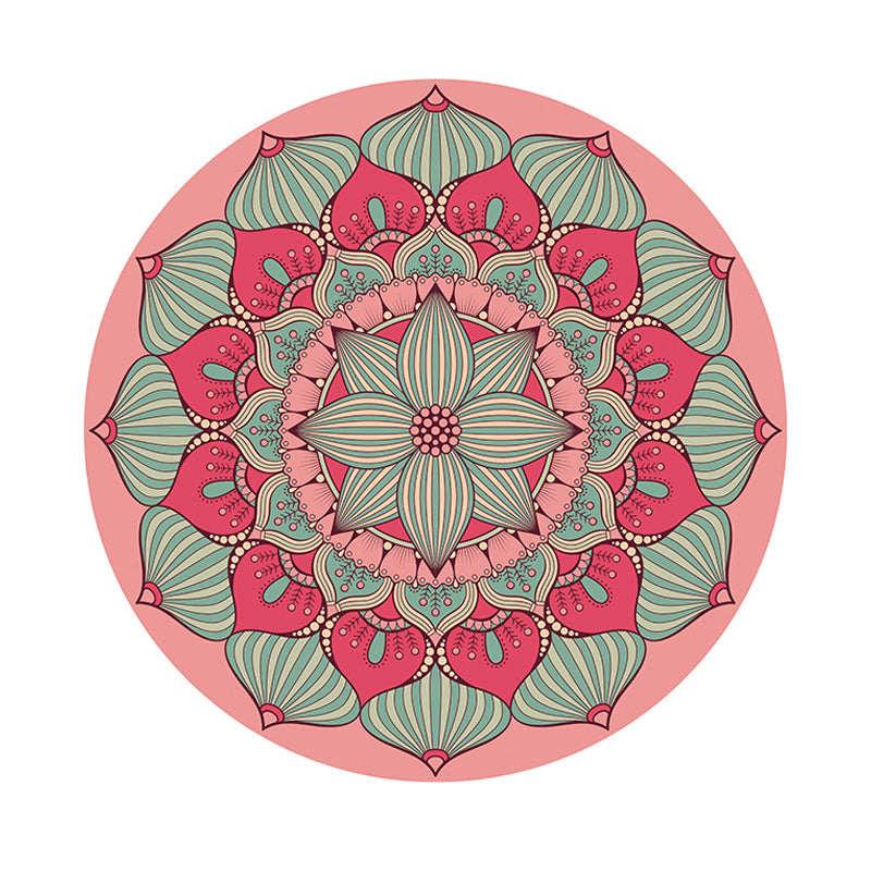 Alfombra de sala de estar elegante alfombra de área de poliéster de patrón antiguo