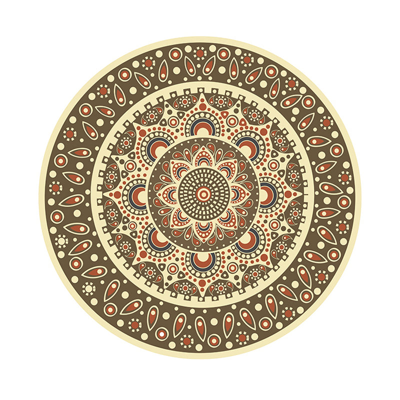 Tapis de salon fantaisie Modèle antique Polyester Area Tapis tapis de support sans glissement