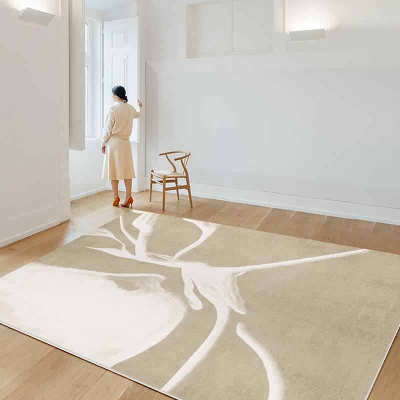 Fancy Modern Area Rug Color Block Polyester Area Carpet Non-Slip Backing Area Rug for Home Decor