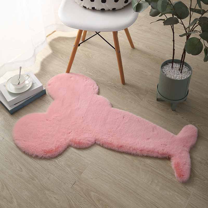 Folw Pure Color Rug Plüsch Polyesterbereich Teppich Fleckenfester Teppich für Wohnkultur