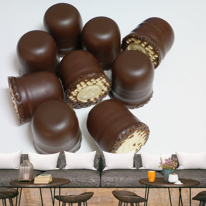 Modern Chocolate Dessert Mural Wall Decor Environment Friendly for Dessert Shop