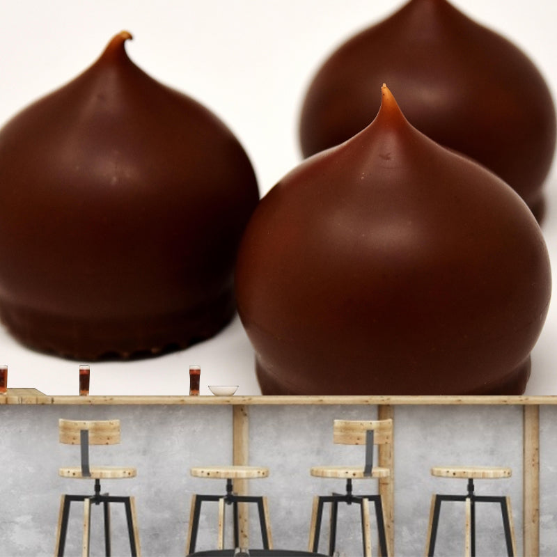 Customized Wall Mural Dessert with Chocolate Pattern  Mildew Resistant Wallpaper Commerce Shop