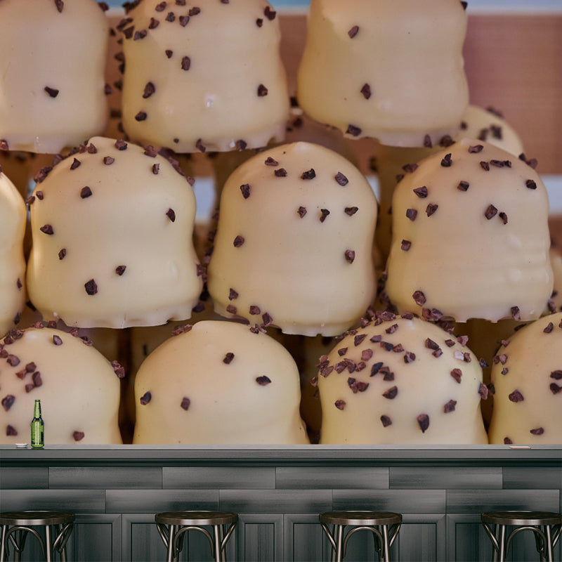 Customized Wall Mural Dessert with Chocolate Pattern  Mildew Resistant Wallpaper Commerce Shop