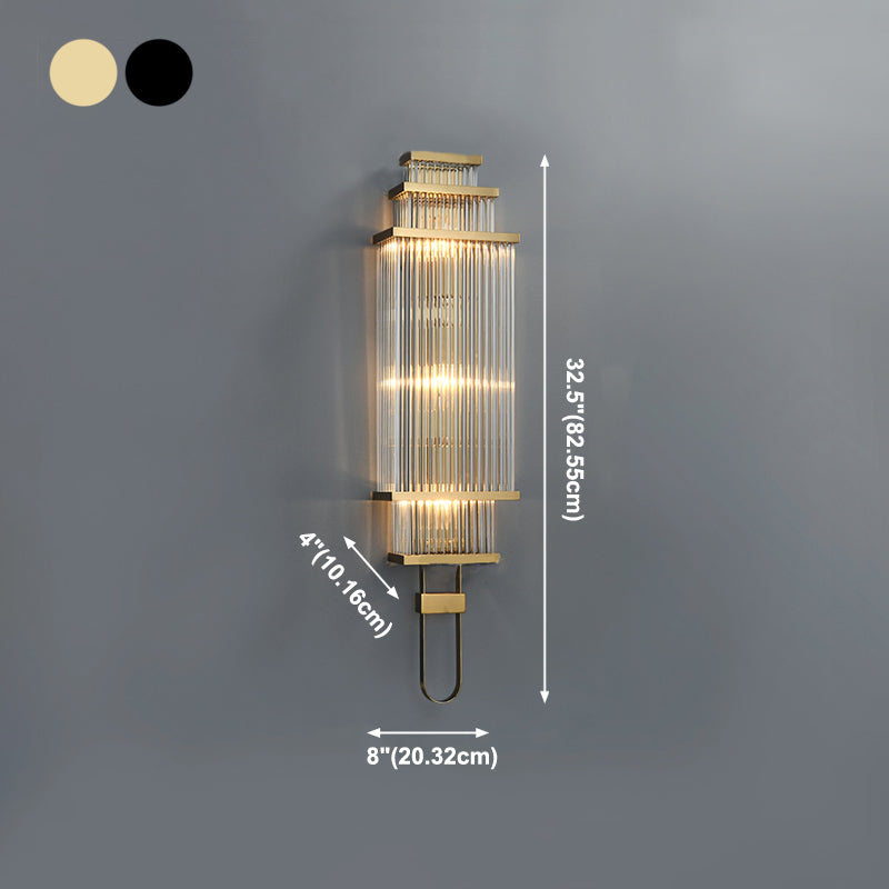Iluminación de pared geométrica de vidrio estilo moderno múltiples luces de luz montada en la pared