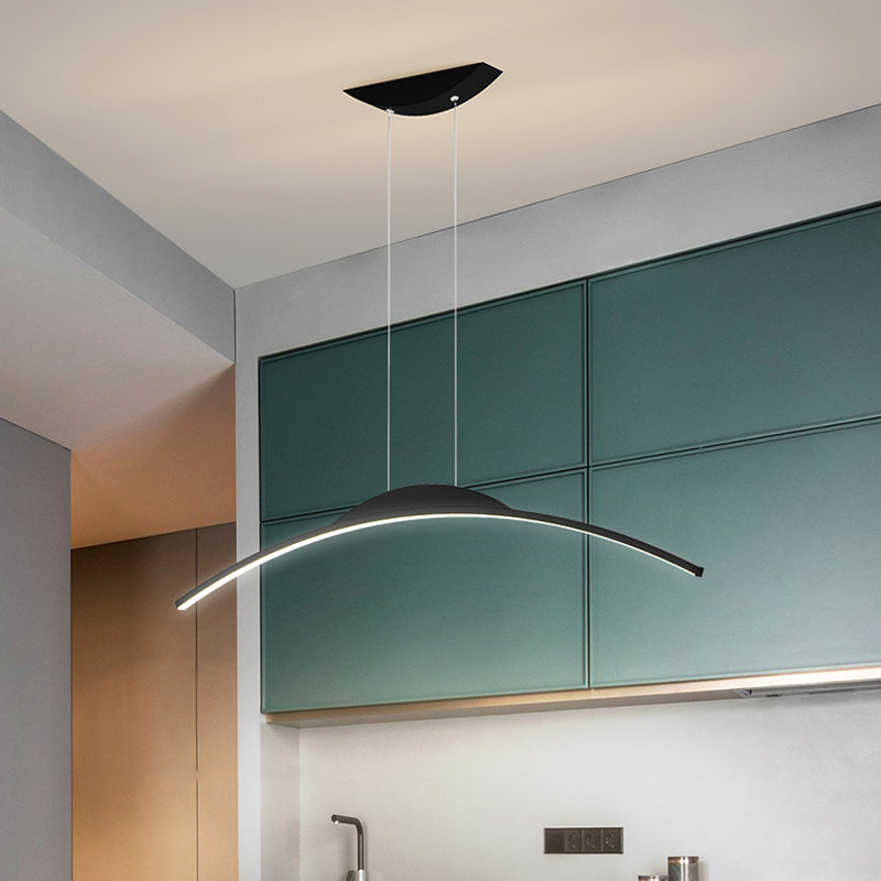 Contemporary Style Linear Island Lighting Metal 1 Light Island Pendant Light