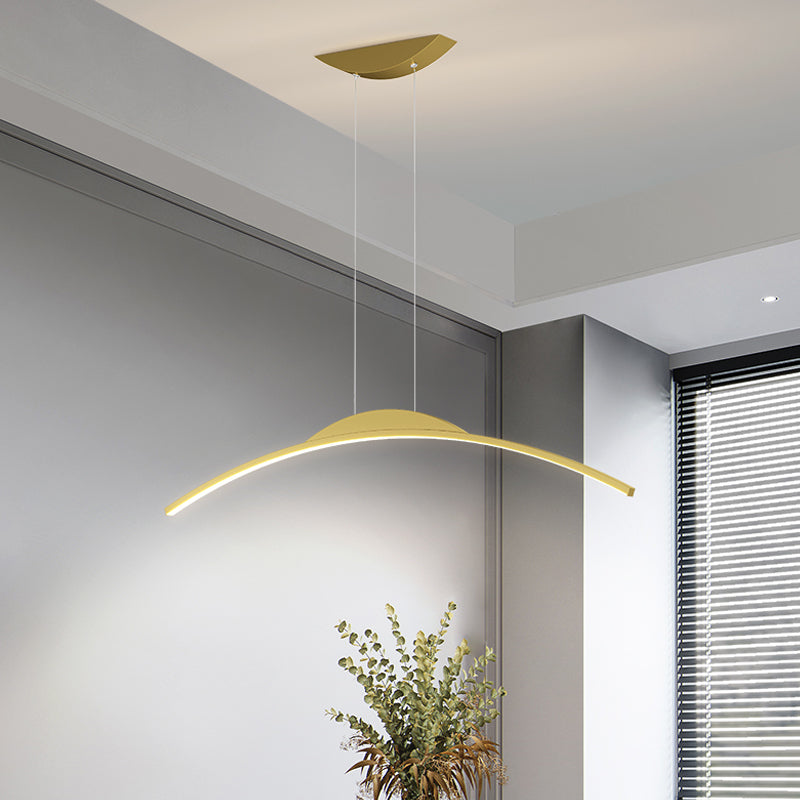 Contemporary Style Linear Island Lighting Metal 1 Light Island Pendant Light