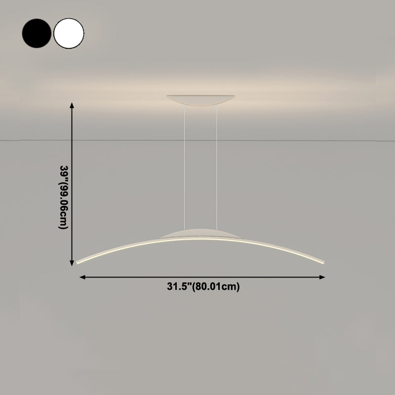 Contemporary Style Linear Island Lighting Metal 1 Light Island Pendant Light