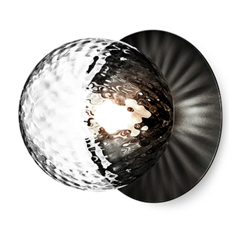 1 éclairage mural à balle en verre clair