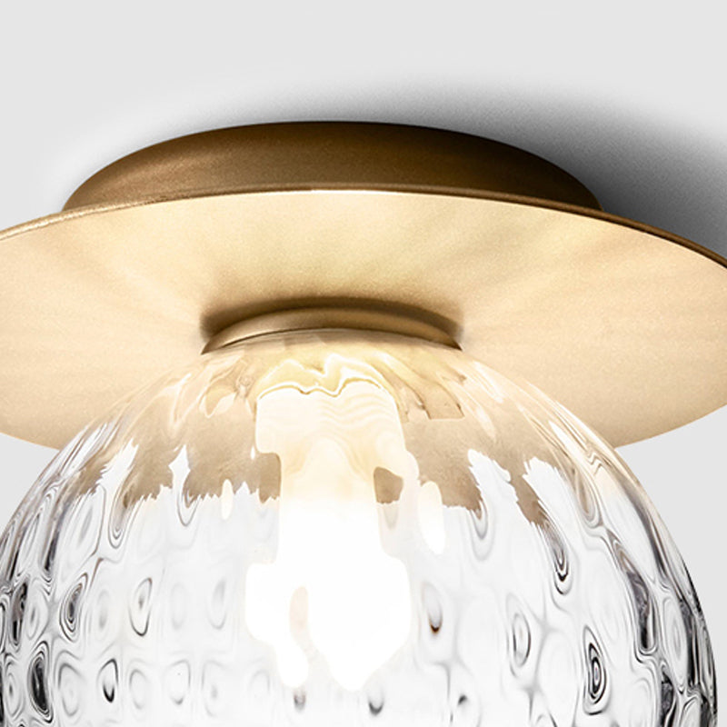 1 éclairage mural à balle en verre clair