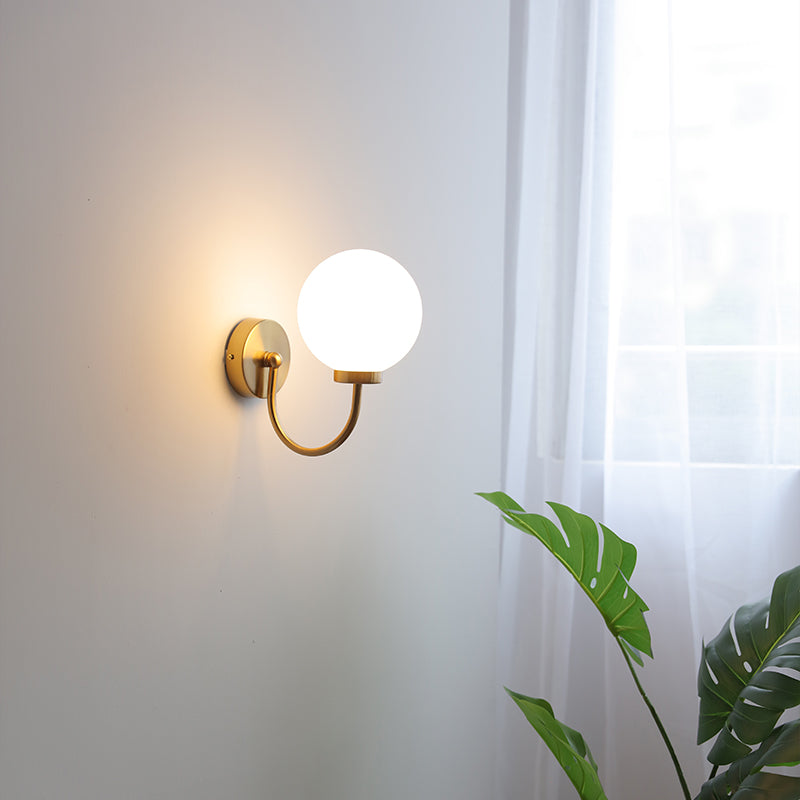 Éclair de paroi de la teinte en verre Style moderne 1 luminaire mural d'éclairage en laiton