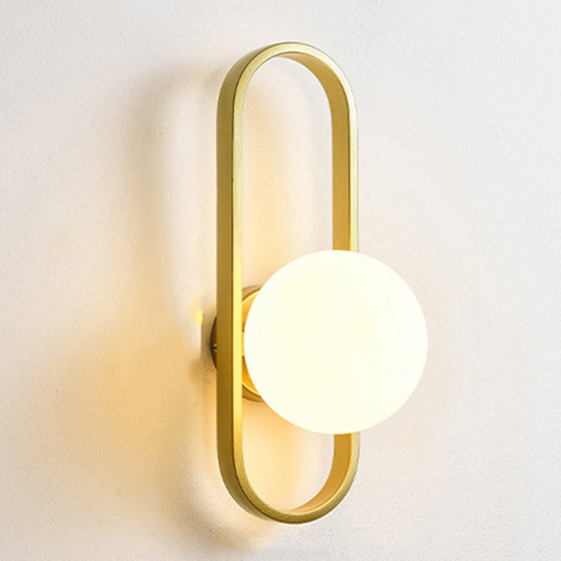 Éclair mural de la teinte en verre style moderne à 1 lumière luminaire mural