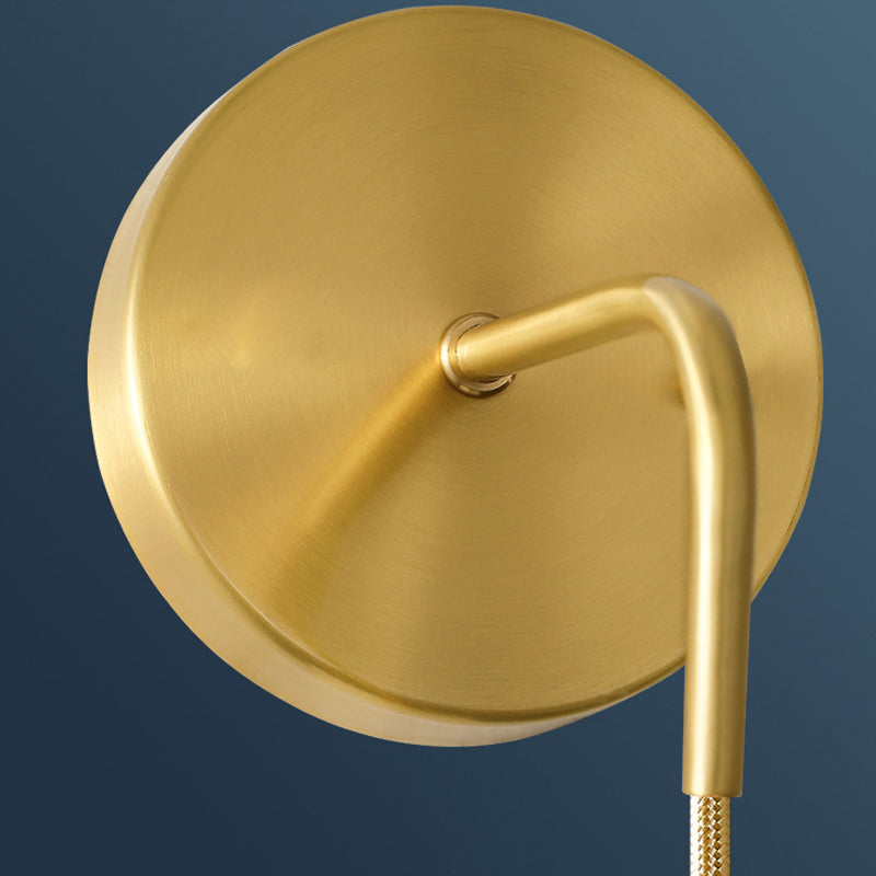 Tombra geométrica de 1 luces Medro de pared de estilo moderno Luz de montaje de pared de cristal en latón