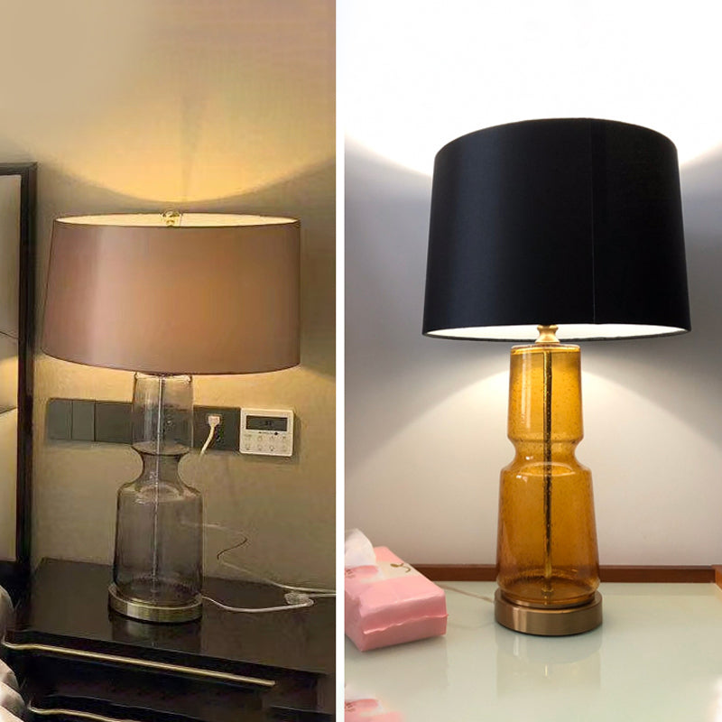 Cilindro a 1 luce leggera lampada da tavolo postmoderna per soggiorno per soggiorno