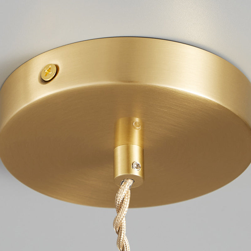 Lampada sospesa in bronzo in bronzo in vetro in stile a sospensione geometrica in stile retrò industriale per sala da pranzo