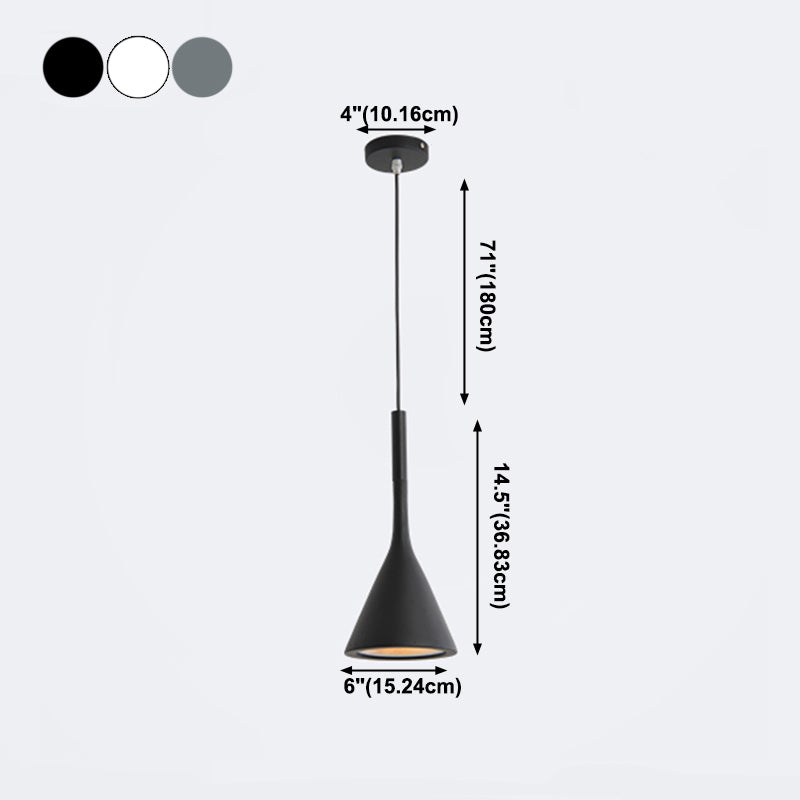 Moderne stijl kegel tint hangend licht 1 lichte hanglamp voor woonkamer