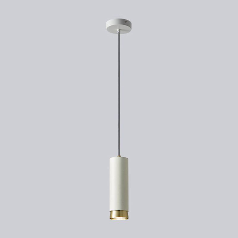Moderne stijl cilindrische tint hangend licht metaal 1 lichte hanglamp voor eetkamer