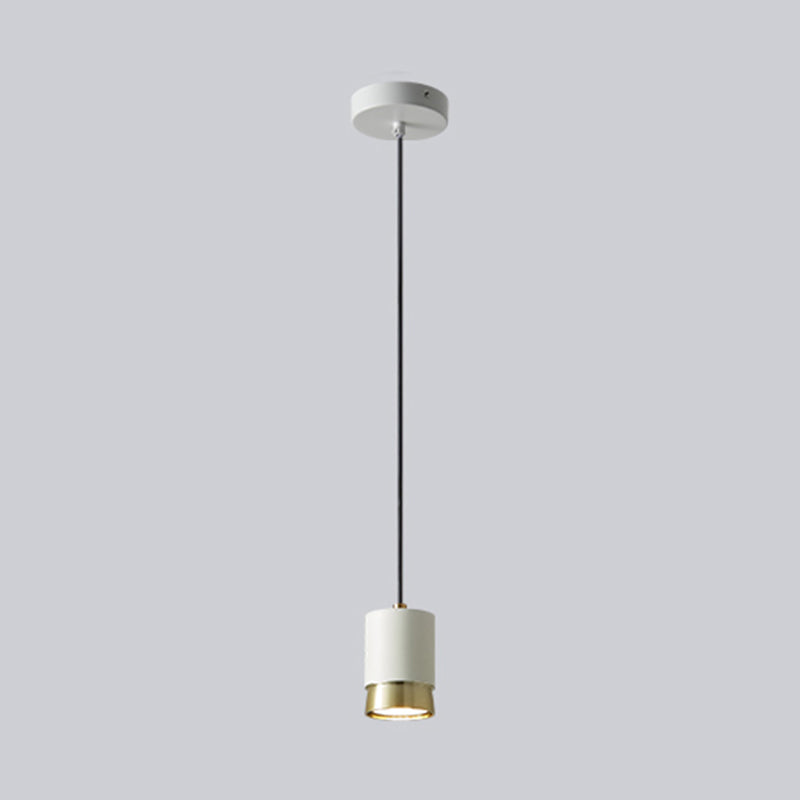 Moderne stijl cilindrische tint hangend licht metaal 1 lichte hanglamp voor eetkamer