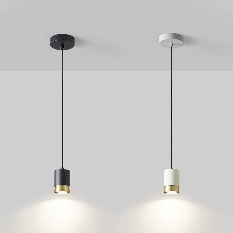 Moderne stijl cilindrische tint hangend licht metaal 1 lichte hanglamp voor eetkamer