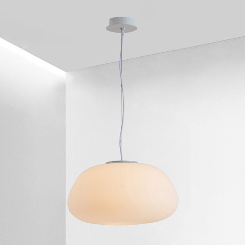 Glass Drop Shade Hanging Lights Modern Style 1 Head Hanging Mount Fixture for Restaurant