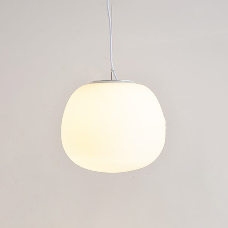 Glass Drop Shade Hanging Lights Modern Style 1 Head Hanging Mount Fixture for Restaurant