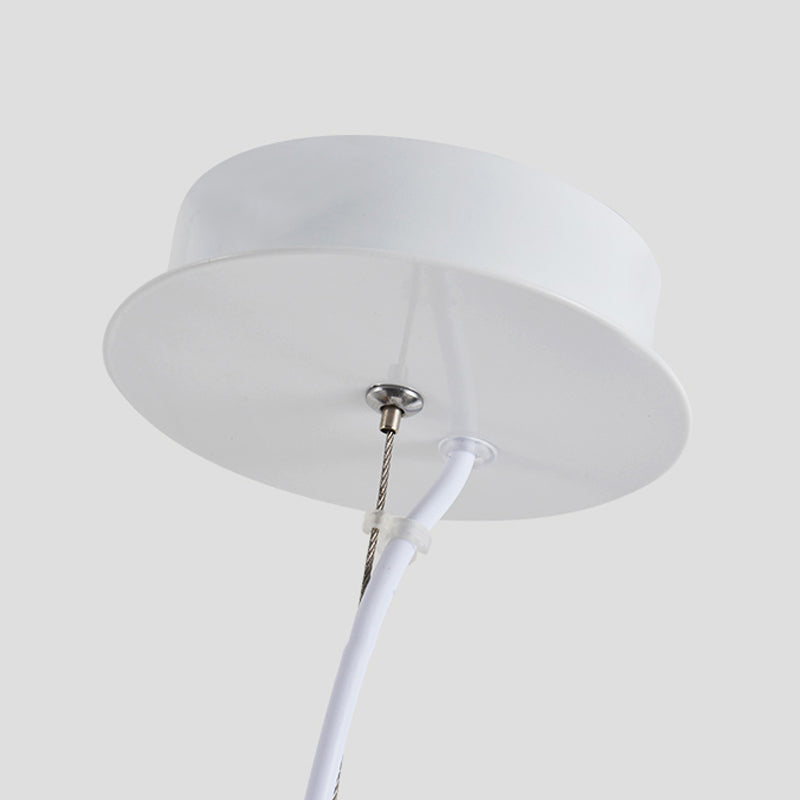 Glass Drop Shade Hanging Lights Modern Style 1 Head Hanging Mount Fixture for Restaurant