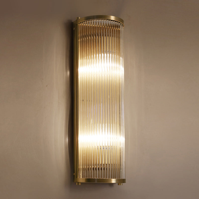 Iluminación de pared de medio cilindro de vidrio estilo de pared de múltiples luces de estilo moderno en oro