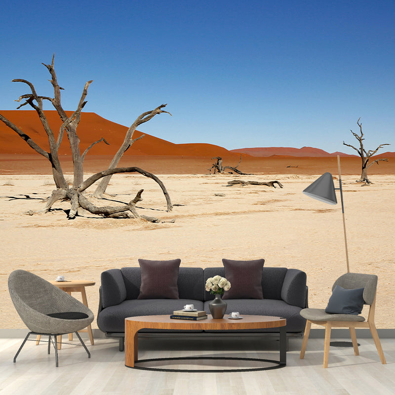 Desert Landscape Mural Wallpaper Modern Style Mildew Resistant for Decoration