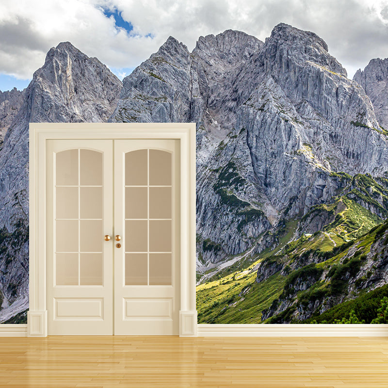 Mountain View Wall Mural Wallpaper Modern Style Mildew Resistant for Bedroom