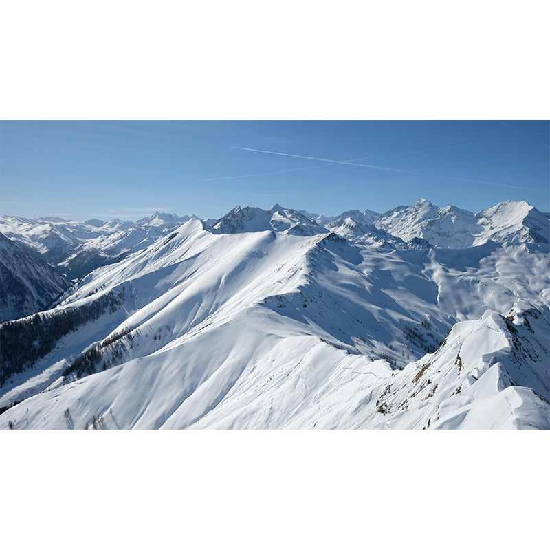 Snow Mountain Wall Mural Wallpaper Modern Style Mildew Resistant for Decoration