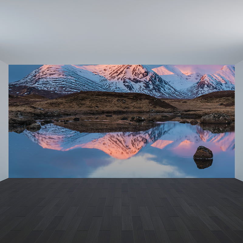 Mountain View Wall Mural Wallpaper Modern Style Mildew Resistant for Decoration