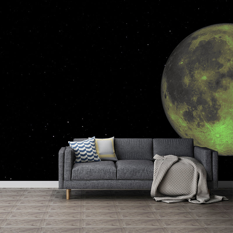 Planet Wall Mural Wallpaper Novelty Style Mildew Resistant for Living Room